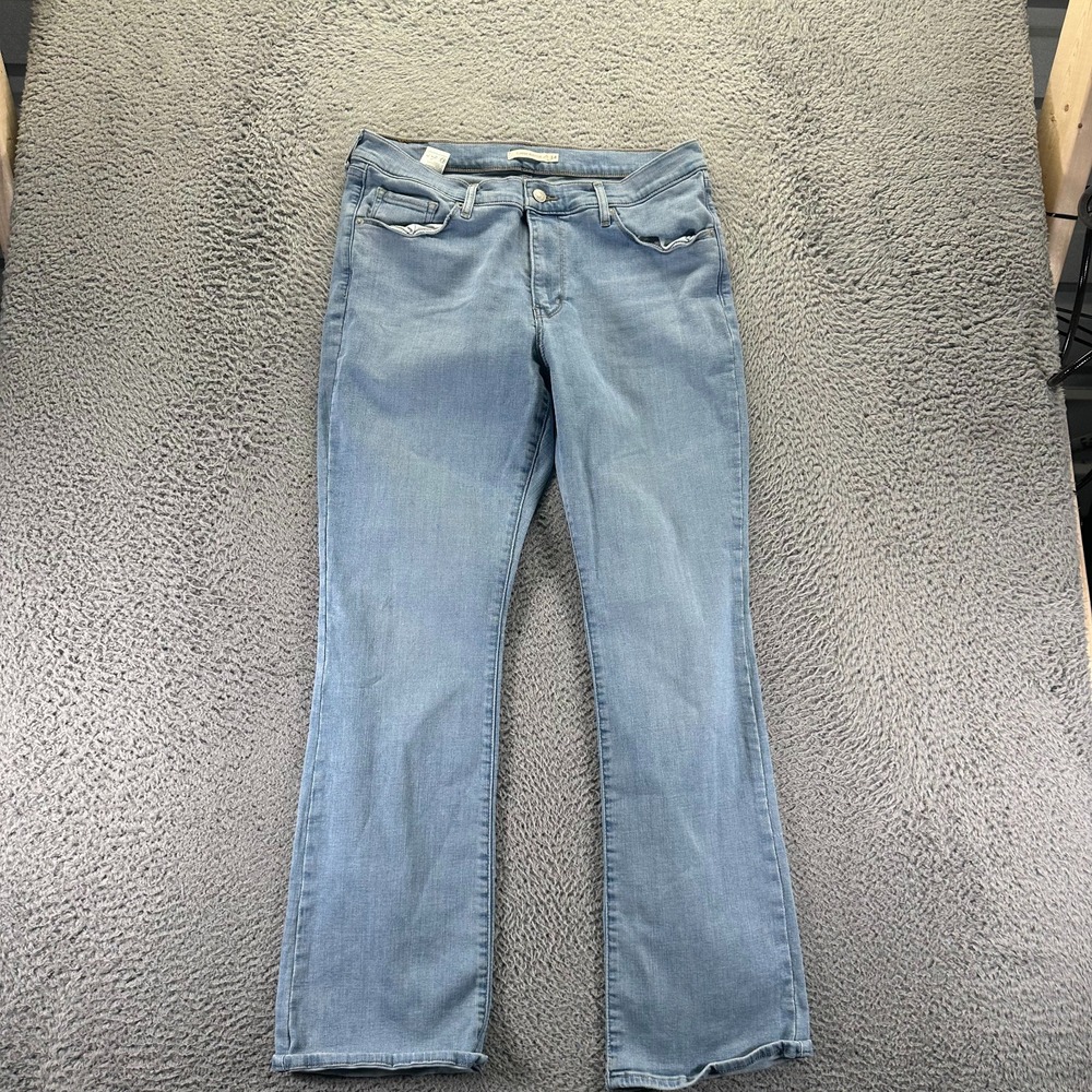 Levi's Jeans Womens 14 Blue Cotton Denim Bootcut Classic Workwear Travel Stretch